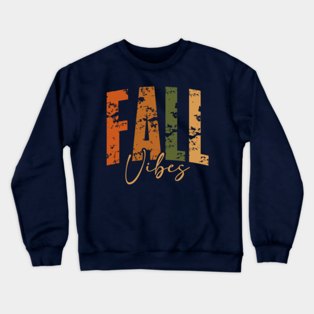 Fall Vibes Rustic Autumn Boho Seasonal Design Crewneck Sweatshirt by Kathy Hawke