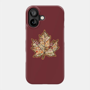 Quilted Maple Leaf Fall Patchwork Autumn Design Phone Case