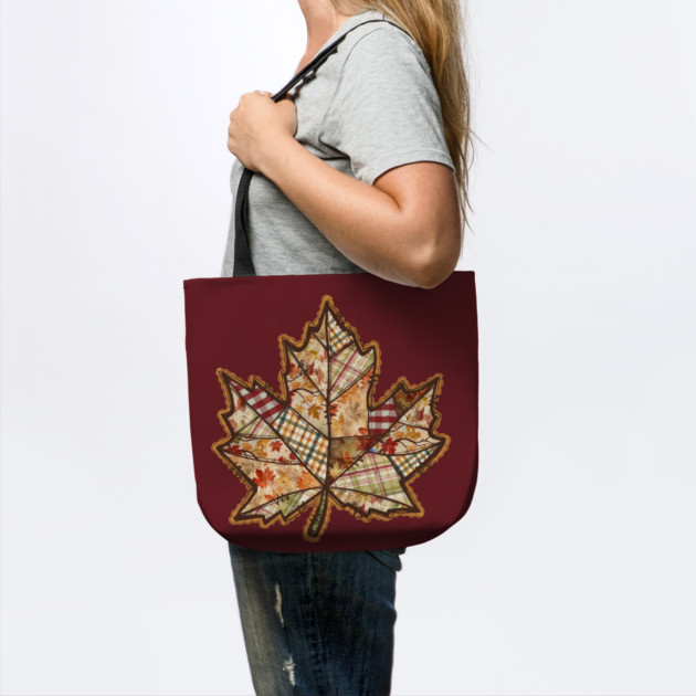 Quilted Maple Leaf Fall Patchwork Autumn Design by Kathy Hawke