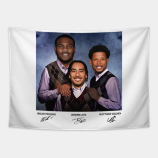 Matthew Golden Jordan Love Micah Parsons Football, Green Bay Step Bros, Funny Football Gift Tapestry