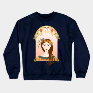 Art Nouveau Harvest Queen Crewneck Sweatshirt