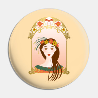 Art Nouveau Harvest Queen Pin