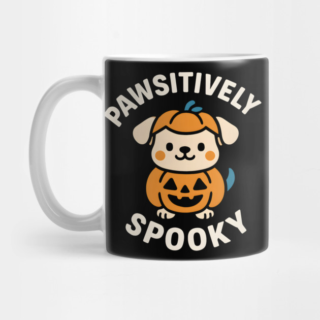 Pawsitively Spooky Cute Dog Halloween Pun Graphic by MakerMind8.2