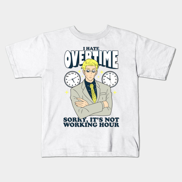 Jujutsu Kaisen Nanami Break Time is Over Kids T-Shirt by Otaku Vibes