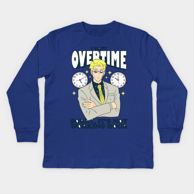 Jujutsu Kaisen Nanami Break Time is Over Kids Long Sleeve T-Shirt by Otaku Vibes