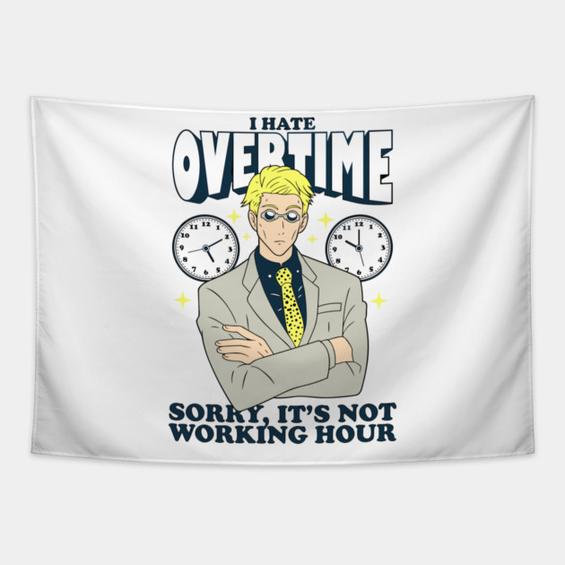Jujutsu Kaisen Nanami Break Time is Over Tapestry by Otaku Vibes