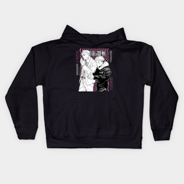 Nanami and Itadori - Jujutsu Kaisen Kids Hoodie by Otaku Vibes