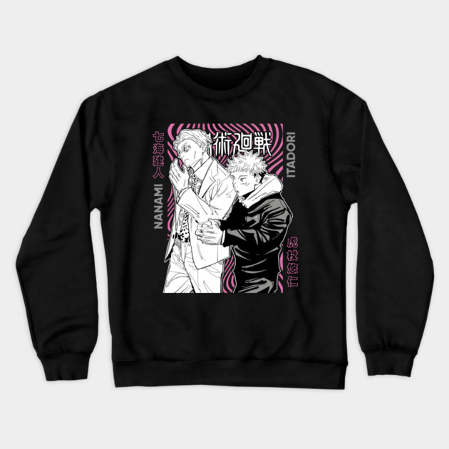 Nanami and Itadori - Jujutsu Kaisen Crewneck Sweatshirt by Otaku Vibes