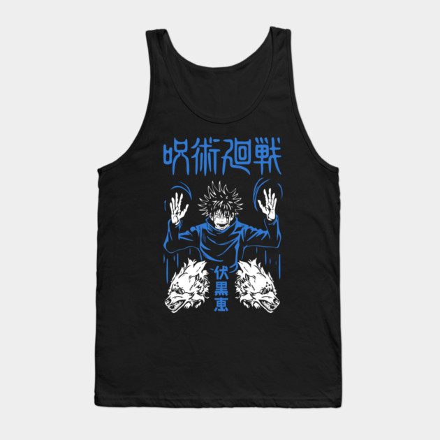 Jujutsu Kaisen Megumi Divine Dogs Art Tank Top by Otaku Vibes