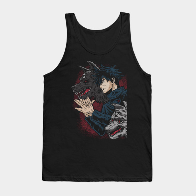 Jujutsu Kaisen Megumi Cursed Technique Pose Tank Top by Otaku Vibes
