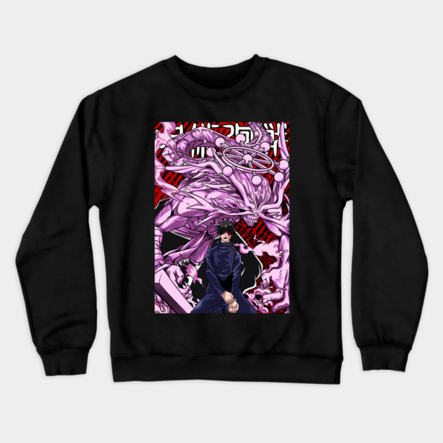 Megumi Summon Mahoraga - Jujutsu Kaisen Crewneck Sweatshirt by Otaku Vibes