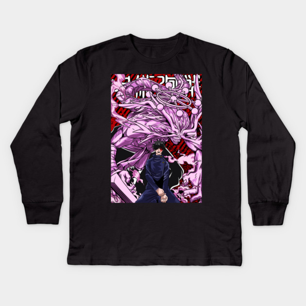 Megumi Summon Mahoraga - Jujutsu Kaisen Kids Long Sleeve T-Shirt by Otaku Vibes