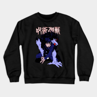 Jujutsu Kaisen Megumi Black Dog Summon Crewneck Sweatshirt