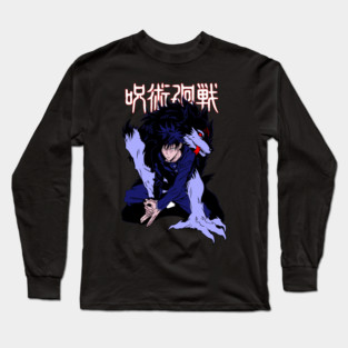 Jujutsu Kaisen Megumi Black Dog Summon Long Sleeve T-Shirt