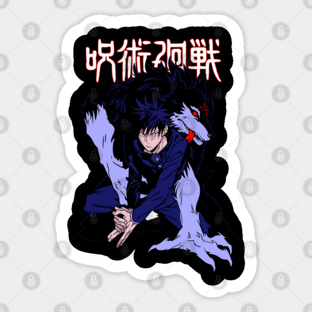 Jujutsu Kaisen Megumi Black Dog Summon Sticker by Otaku Vibes