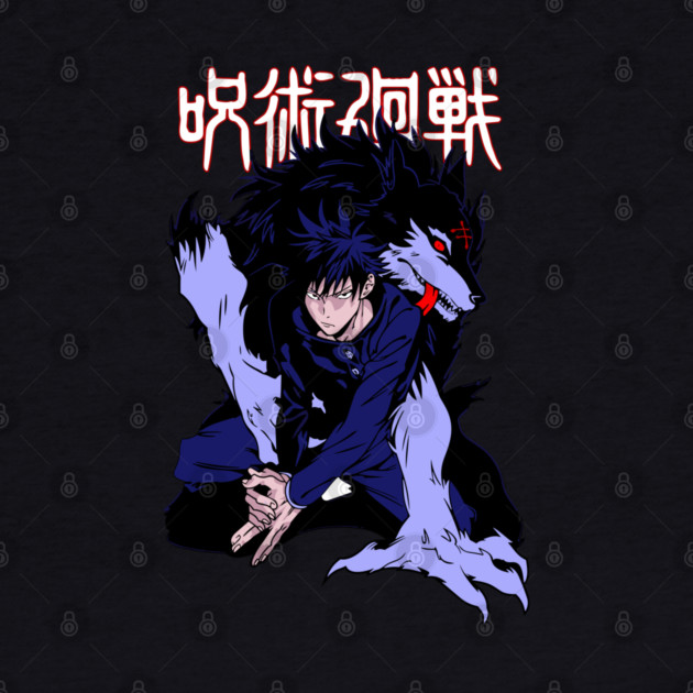 Jujutsu Kaisen Megumi Black Dog Summon by Otaku Vibes