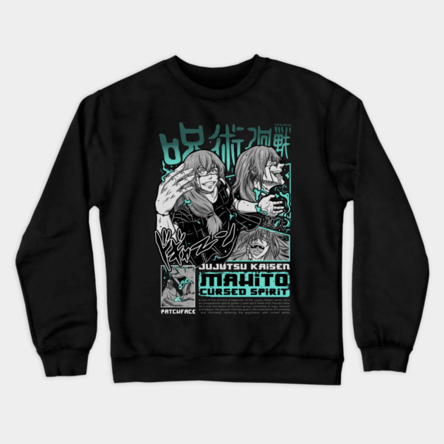 Jujutsu Kaisen Mahito Creeping Smile Art Crewneck Sweatshirt by Otaku Vibes