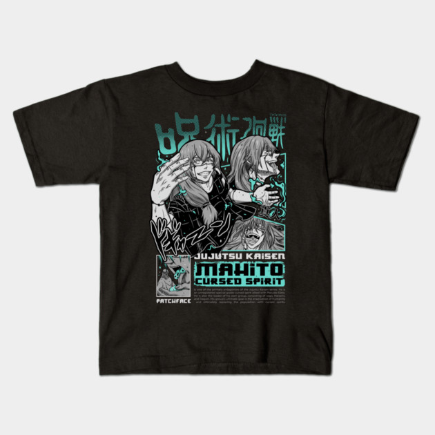 Jujutsu Kaisen Mahito Creeping Smile Art Kids T-Shirt by Otaku Vibes
