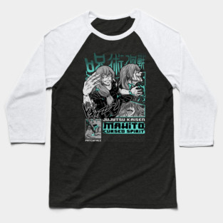 Jujutsu Kaisen Mahito Creeping Smile Art Baseball T-Shirt