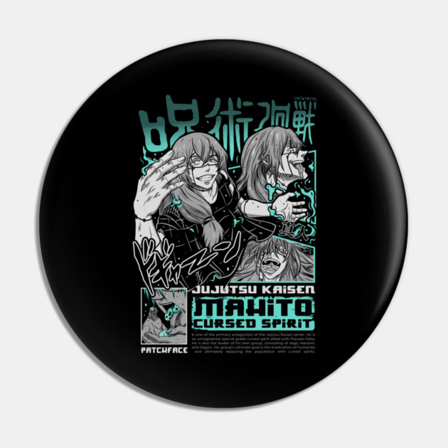 Jujutsu Kaisen Mahito Creeping Smile Art Pin by Otaku Vibes