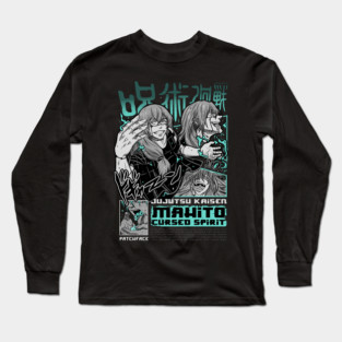 Jujutsu Kaisen Mahito Creeping Smile Art Long Sleeve T-Shirt