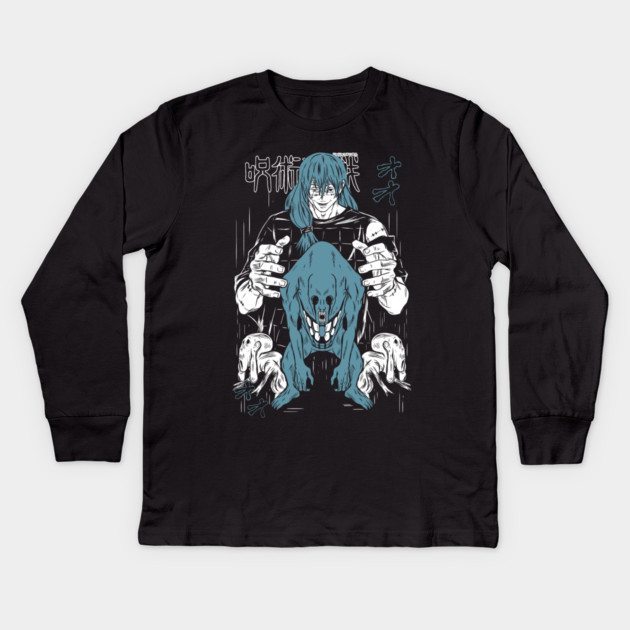Jujutsu Kaisen Mahito Cursed Power Art Kids Long Sleeve T-Shirt by Otaku Vibes
