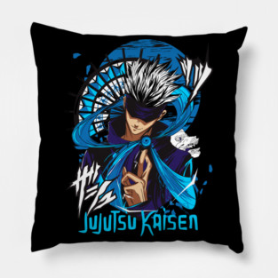 Jujutsu Kaisen Gojo Blue Glow Aura Art Pillow