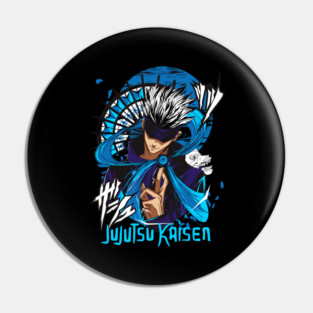 Jujutsu Kaisen Gojo Blue Glow Aura Art Pin