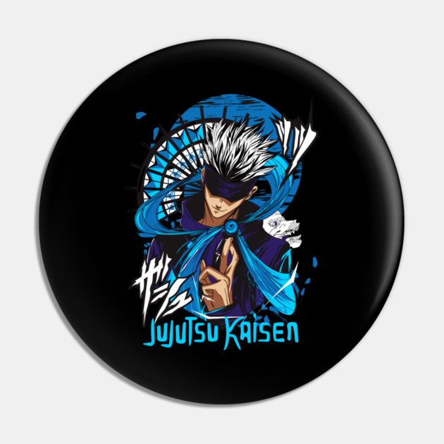 Jujutsu Kaisen Gojo Blue Glow Aura Art Pin by Otaku Vibes