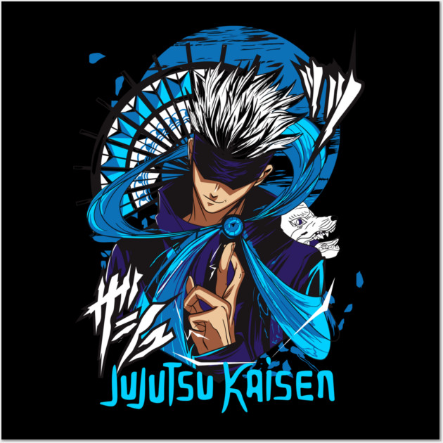Jujutsu Kaisen Gojo Blue Glow Aura Art Wall Art by Otaku Vibes