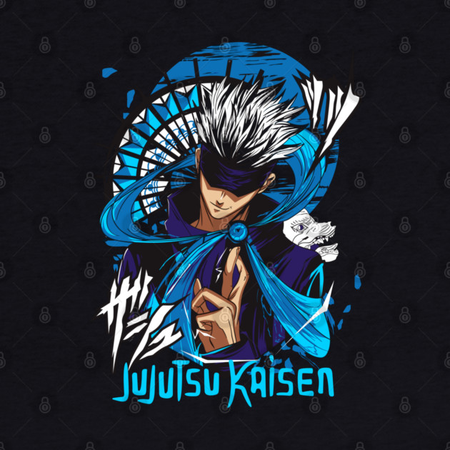Jujutsu Kaisen Gojo Blue Glow Aura Art by Otaku Vibes