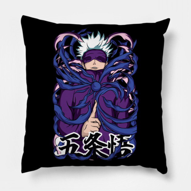 Jujutsu Kaisen Gojo Purple Glow Aura Art Pillow by Otaku Vibes