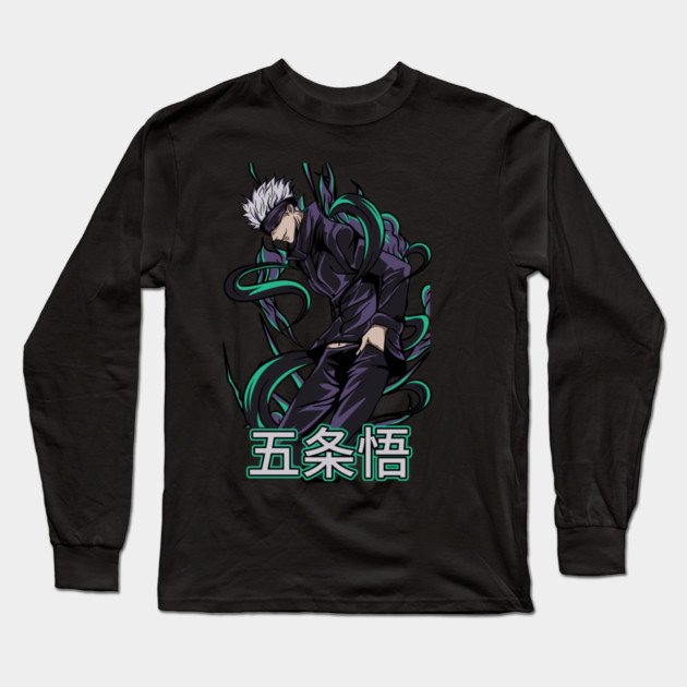 Jujutsu Kaisen Gojo Power Surge Design Long Sleeve T-Shirt by Otaku Vibes