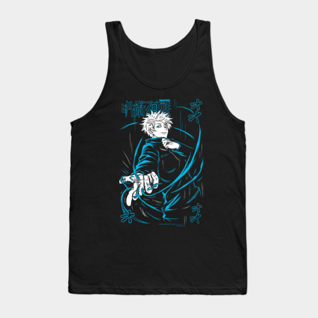 Satoru Gojo Spiritual Energy - Jujutsu Kaisen Tank Top by Otaku Vibes