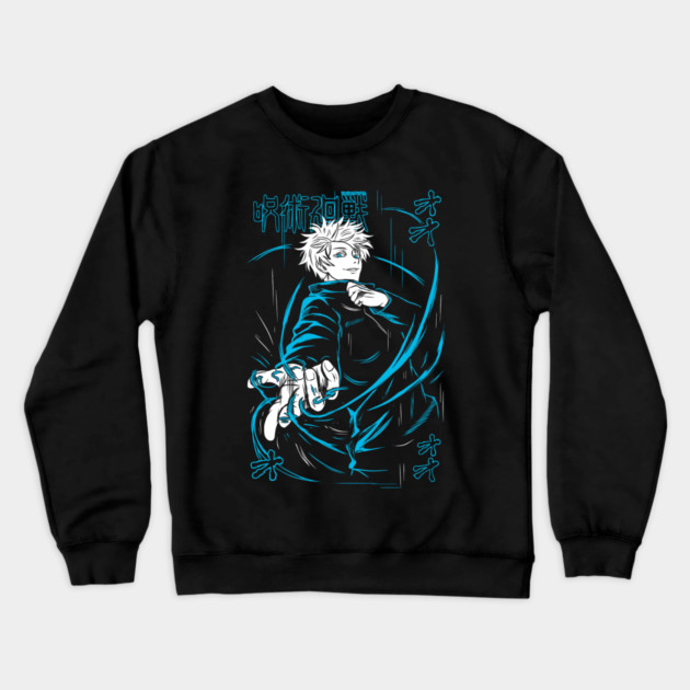 Satoru Gojo Spiritual Energy - Jujutsu Kaisen Crewneck Sweatshirt by Otaku Vibes
