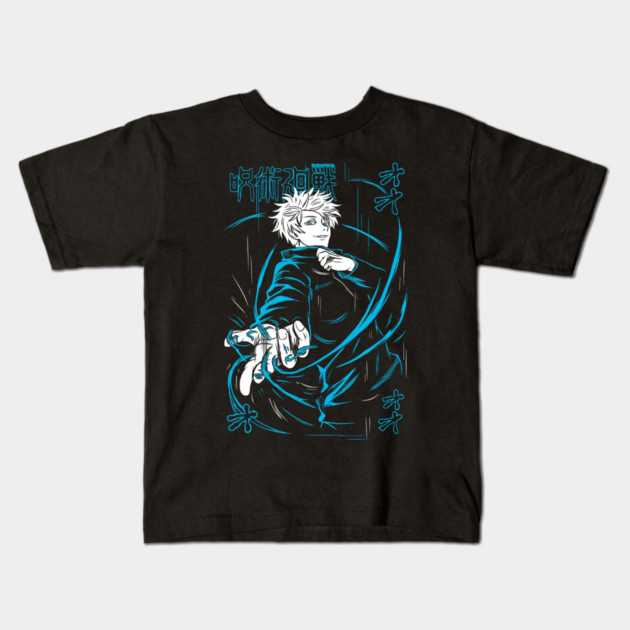 Satoru Gojo Spiritual Energy - Jujutsu Kaisen Kids T-Shirt by Otaku Vibes
