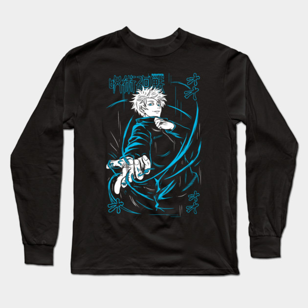 Satoru Gojo Spiritual Energy - Jujutsu Kaisen Long Sleeve T-Shirt by Otaku Vibes