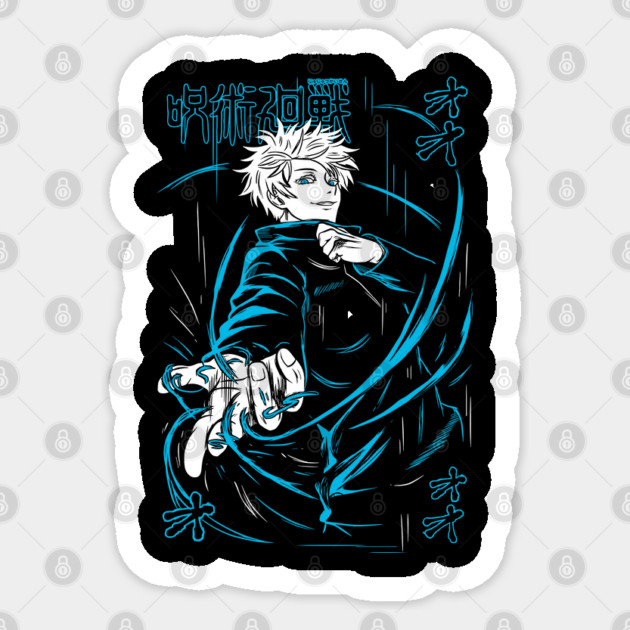 Satoru Gojo Spiritual Energy - Jujutsu Kaisen Sticker by Otaku Vibes