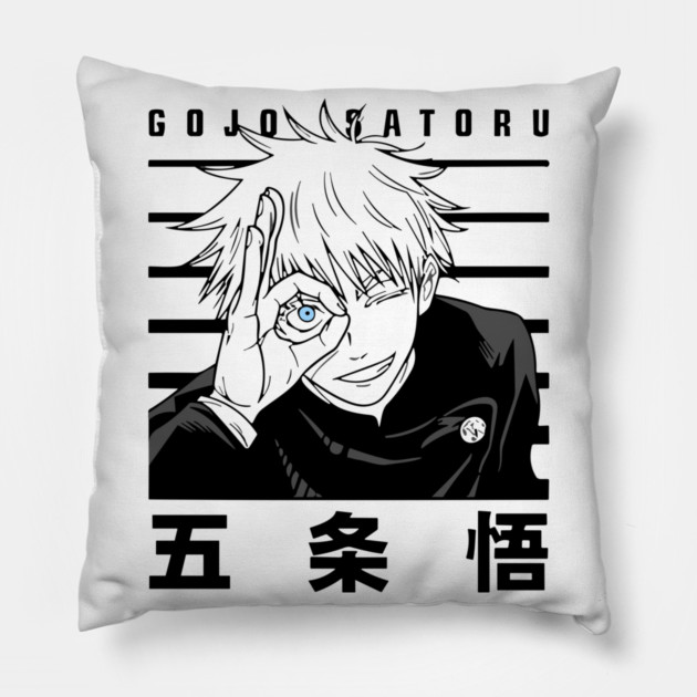 Gojo with Six Eyes Exposed - Jujutsu Kaisen Pillow by Otaku Vibes