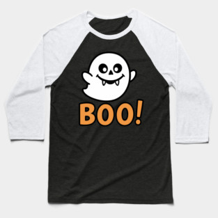 Vampire Ghost BOO Cute Spooky Halloween Baseball T-Shirt