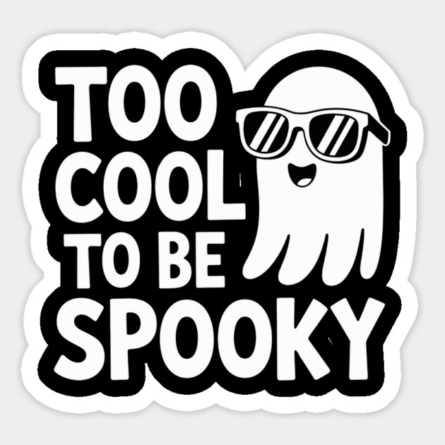 Too Cool To Be Spooky Ghost Magnet by Nabil Oussama Brik