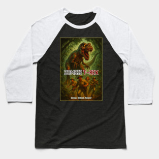 Zombie T Rex - Halloween Creature Feature Baseball T-Shirt