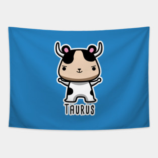 Taurus zodiac teddy bear Tapestry