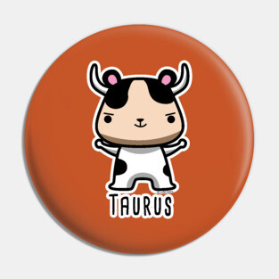 Taurus zodiac teddy bear Pin