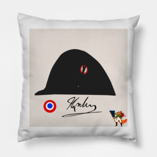 Chapeau Bicorne, Signature de Napoléon et Cocardes Françaises🇫🇷 Pillow