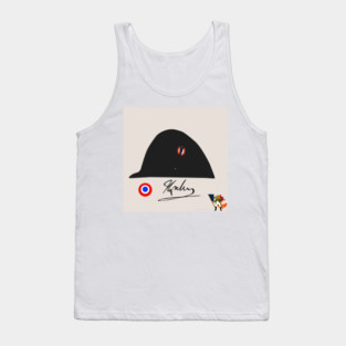 Chapeau Bicorne, Signature de Napoléon et Cocardes Françaises🇫🇷 Tank Top