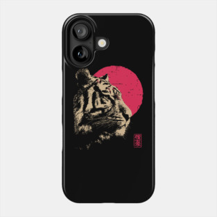 Red Sun Tiger - Japanese Ukiyo-e Style Phone Case