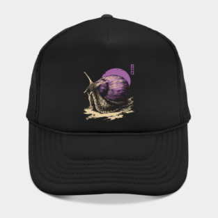 Zen Garden Purple Snail - Japanese Ukiyo-e Style Hat