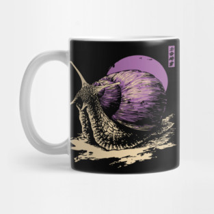 Zen Garden Purple Snail - Japanese Ukiyo-e Style Mug