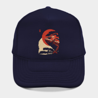 Ukiyo-e Chameleon - Japanese Retro Reptile Art Hat